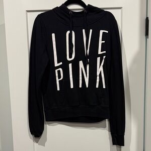 PINK Victoria's Secret Black and White Hoodie